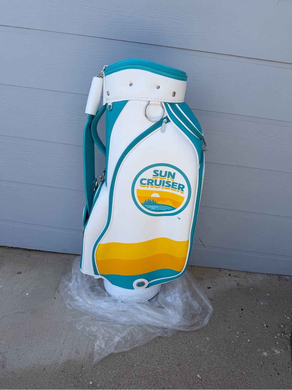 Teal & White Men’s Golf Bag